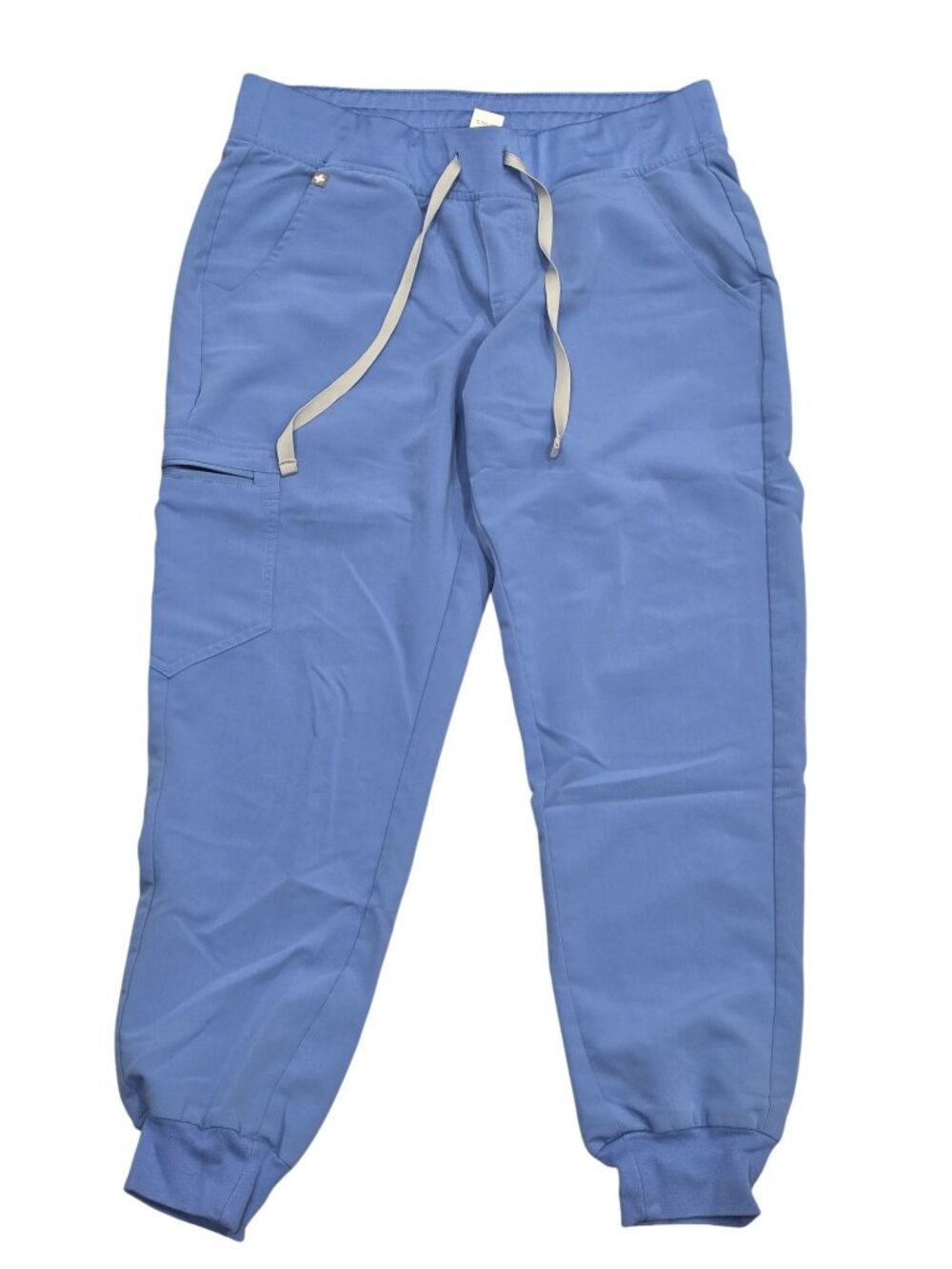 Figs Technical Collection Jogger Scrub Pants Blue M/P Drawstring Pockets Petite